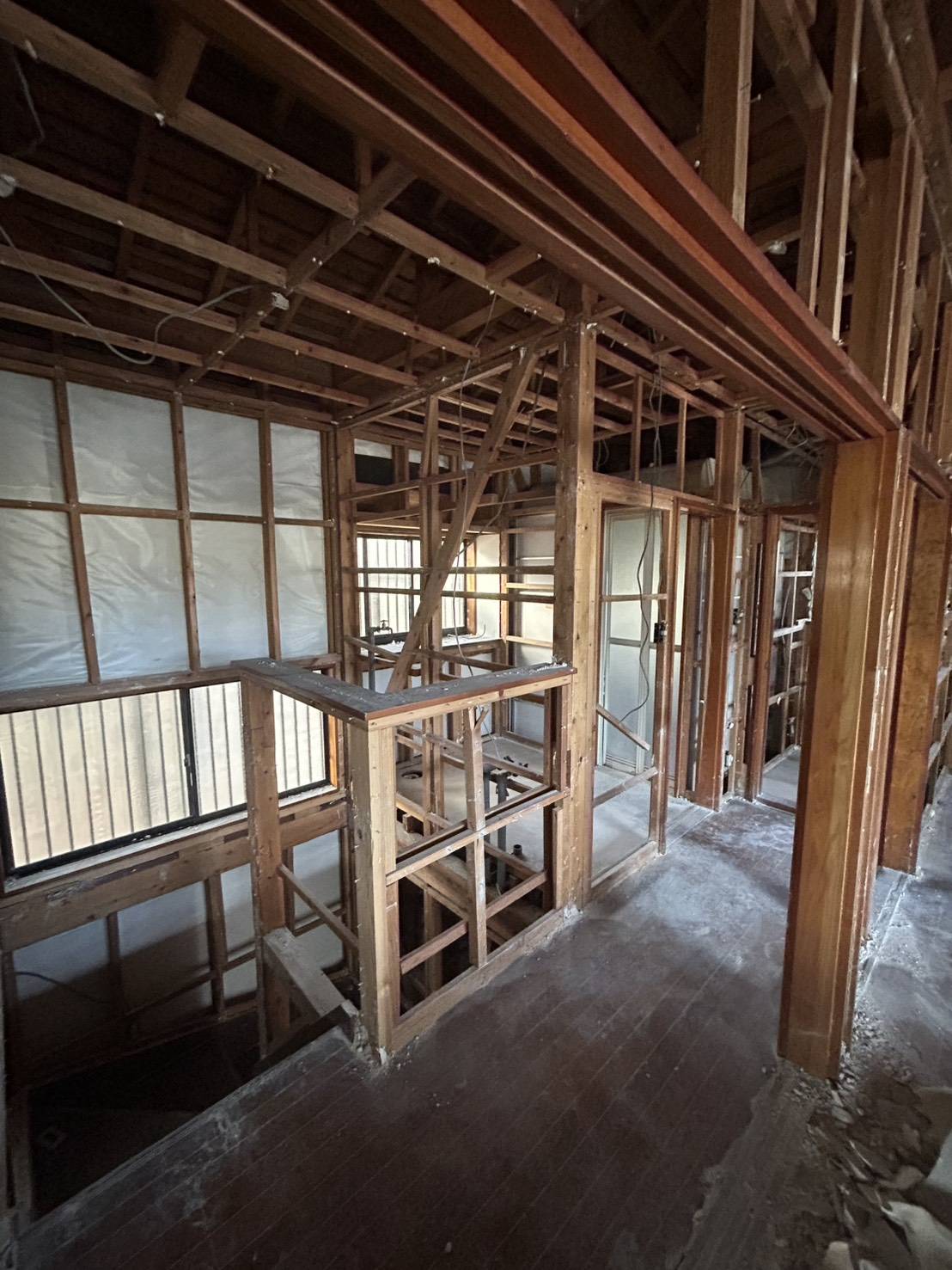 軽カル板撤去の様子